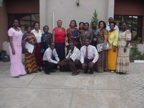 May 2006 - YTF Program Manager, Maureen Uduji (3rd from the left), attended a partners planning meeting for the Women's Economic Empowerment Program. Also pictured are partners from LGA's in Akwa Ibom, Rivers and Delta States. Staff from UNIFEM chaired the meeting. 