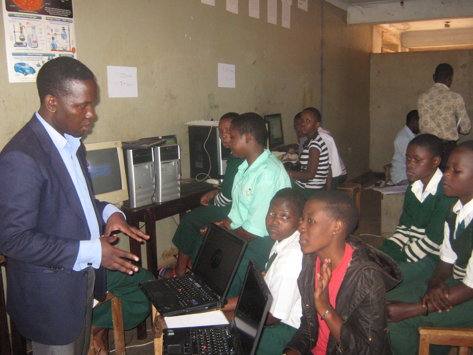 This year’s highlights include Girls in ICT Day event where we introduced ICT tools to girls from Kitebi Secondary School in Wakiso district, Uganda. Kibeti is a slum area where many people live below the poverty line and don’t have access to ICT tools.  